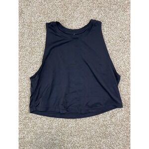 Crop Tank Top Womens Small Train To Be Mesh Breathable Black Athletic